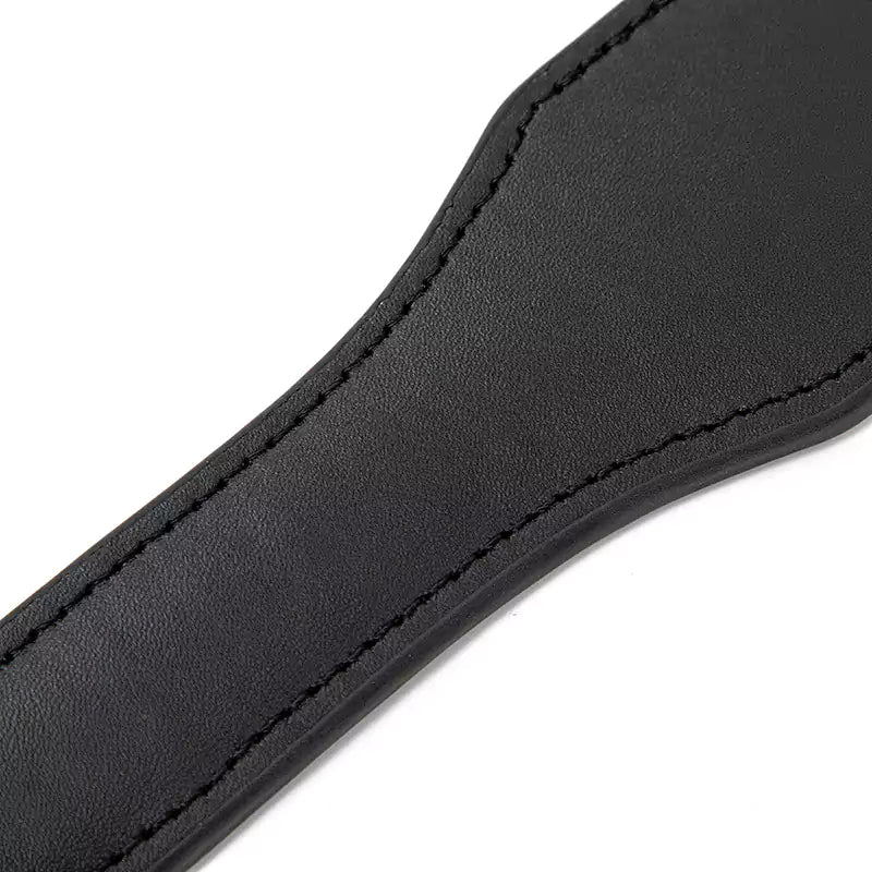 Black Smiley Leather Spanking Paddle