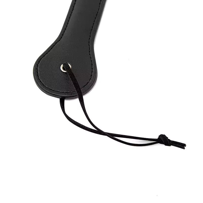 Black Smiley Leather Spanking Paddle