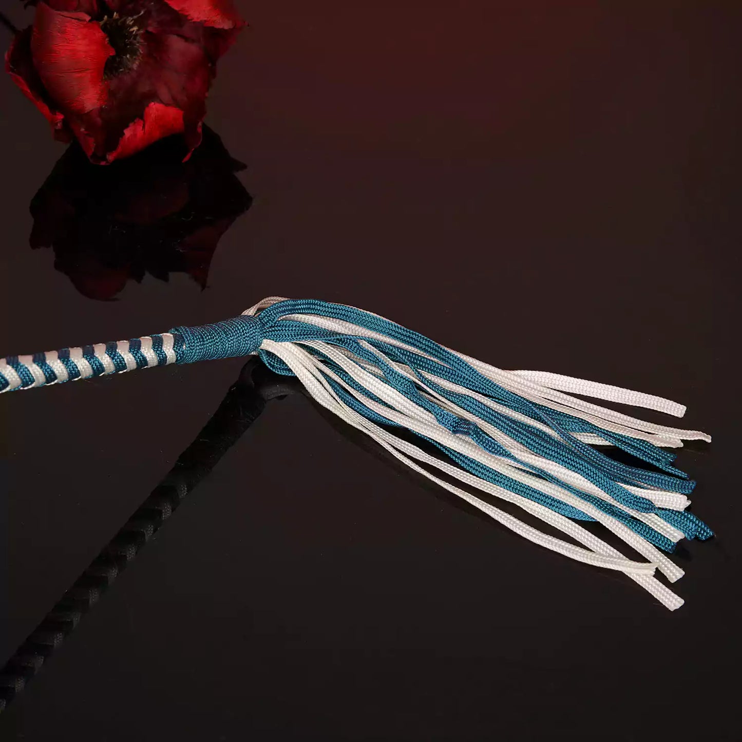 Blue & White Striped Whip