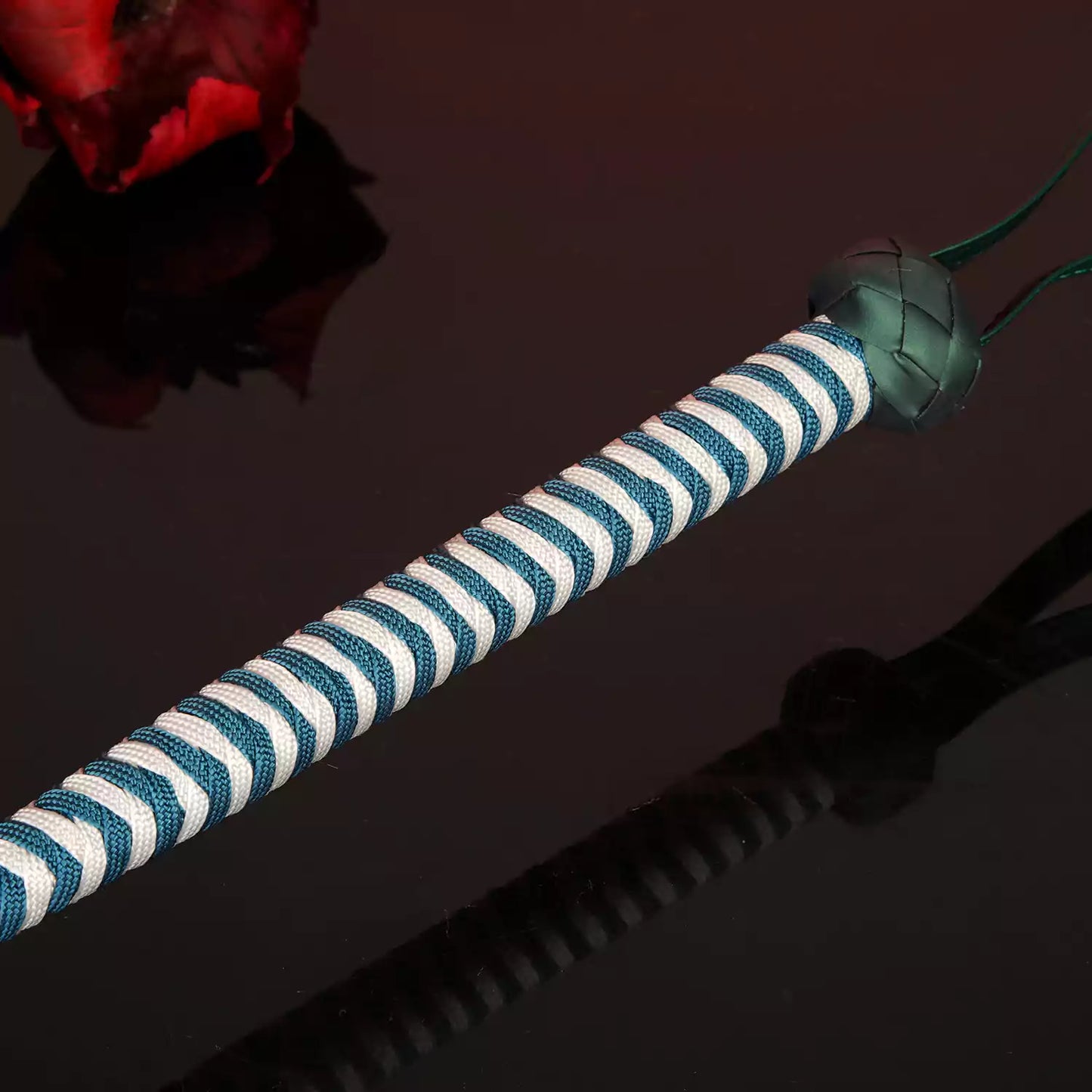 Blue & White Striped Whip