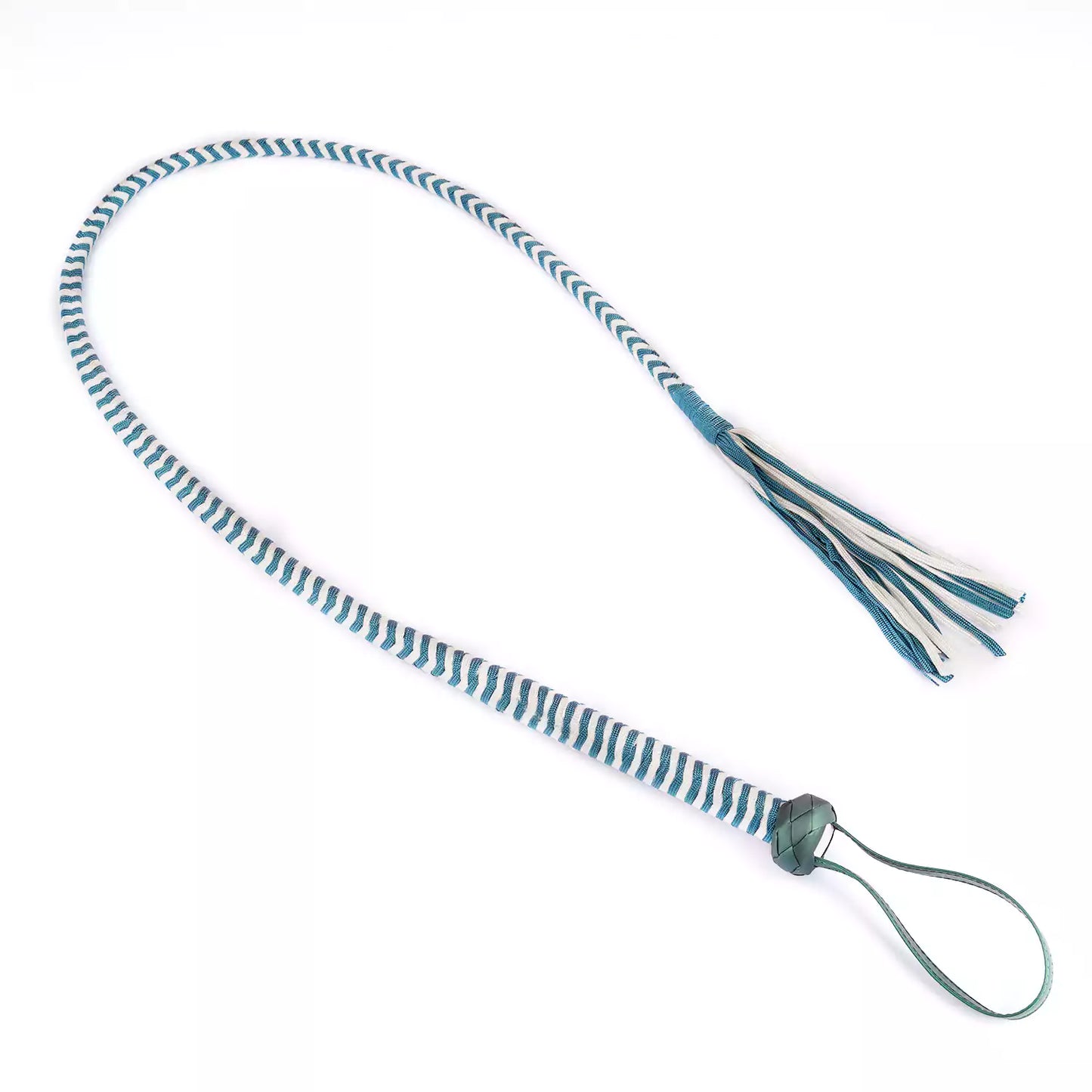 Blue & White Striped Whip