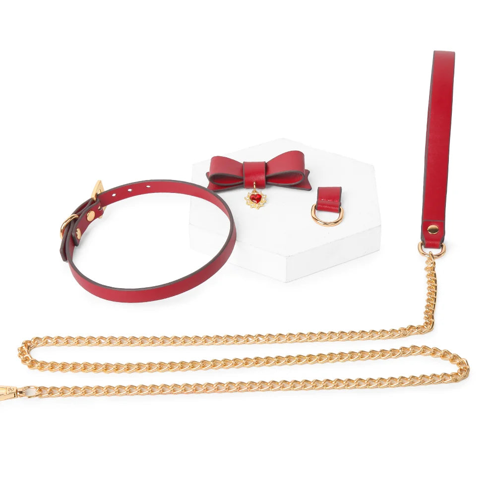 Bowtie Gem BDSM Collars for Romantic Play
