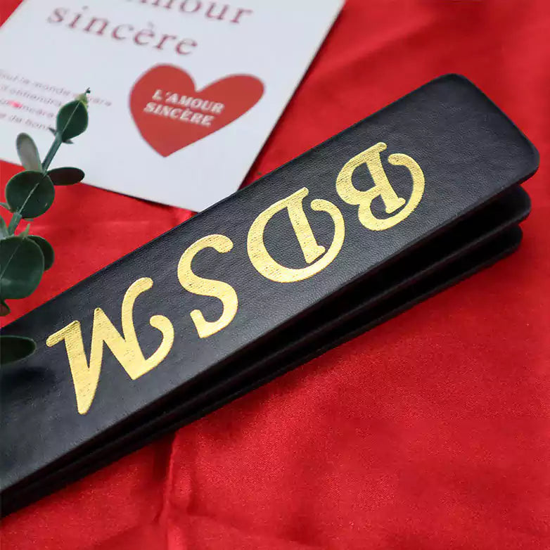 Black Gold-Letter Spanking Paddle