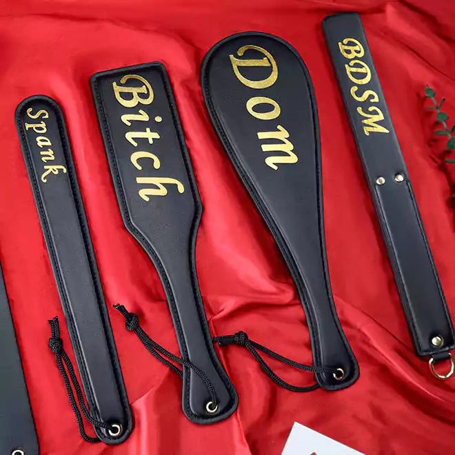 Black Gold-Letter Spanking Paddle