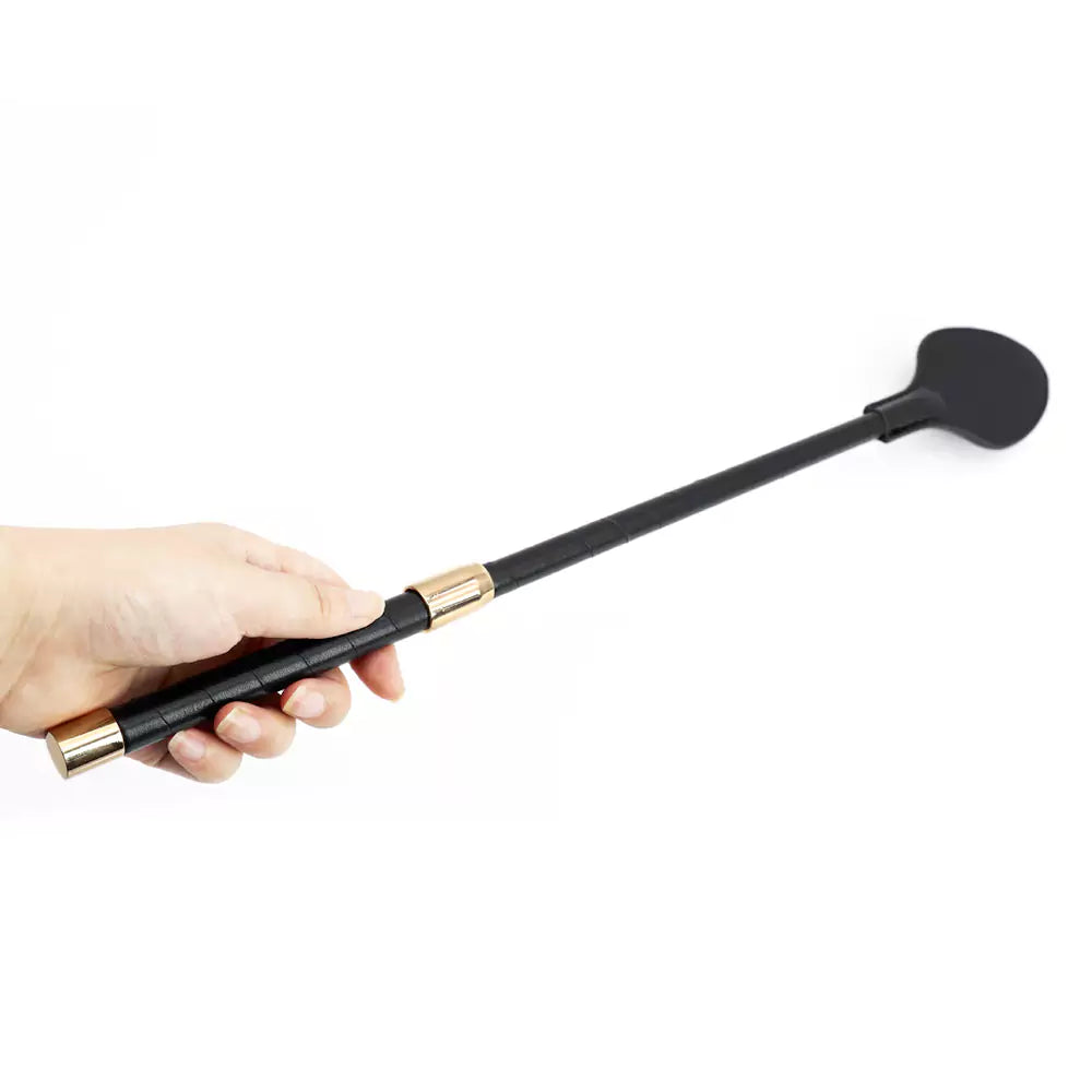 Black Leather Riding Crop Paddle