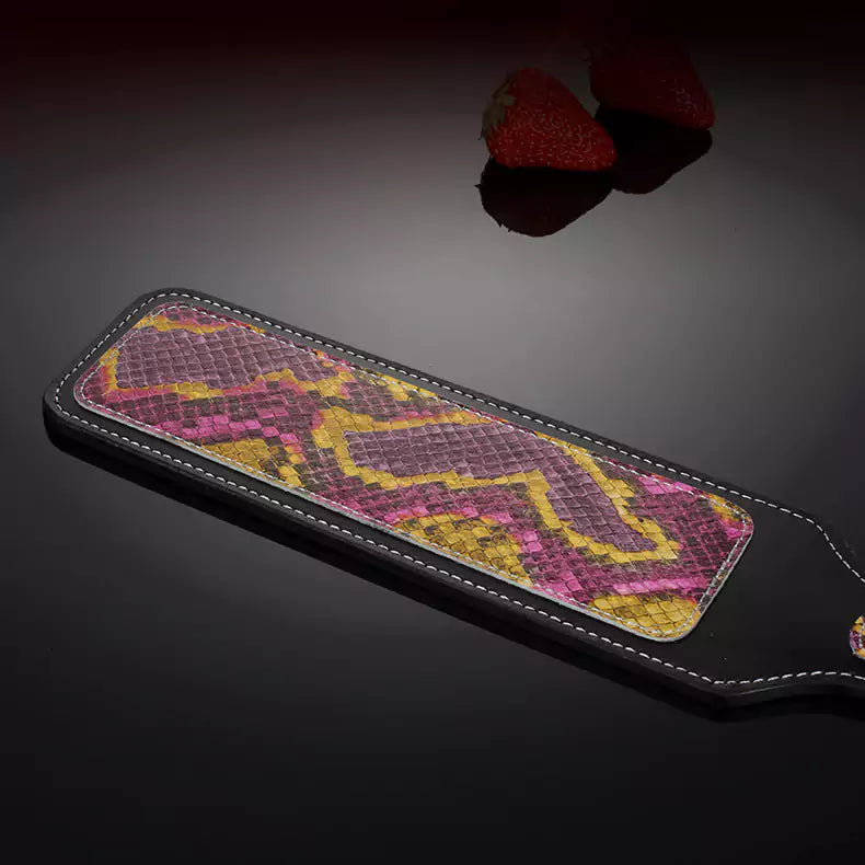 Colorful Python Leather Spanking Paddle