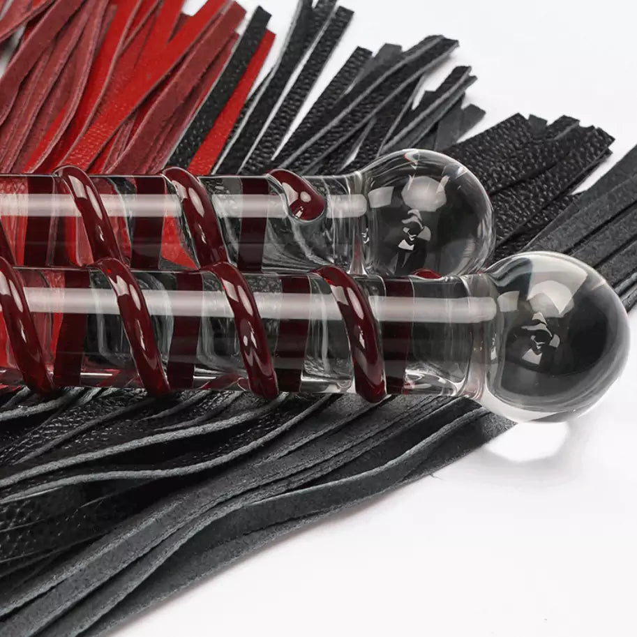 Crystal Grip Leather Flogger