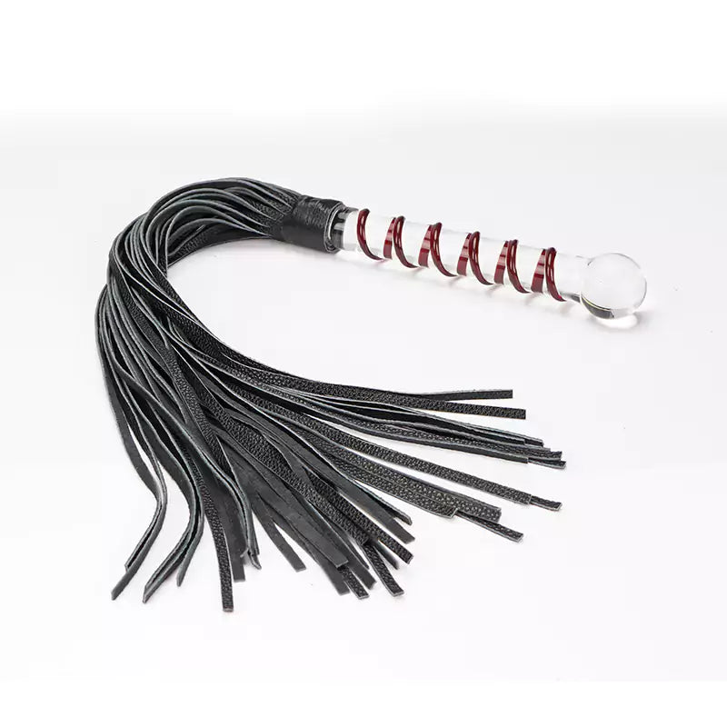 Crystal Grip Leather Flogger