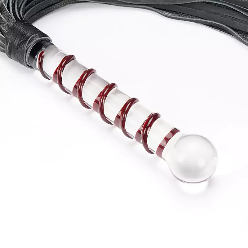 Crystal Grip Leather Flogger