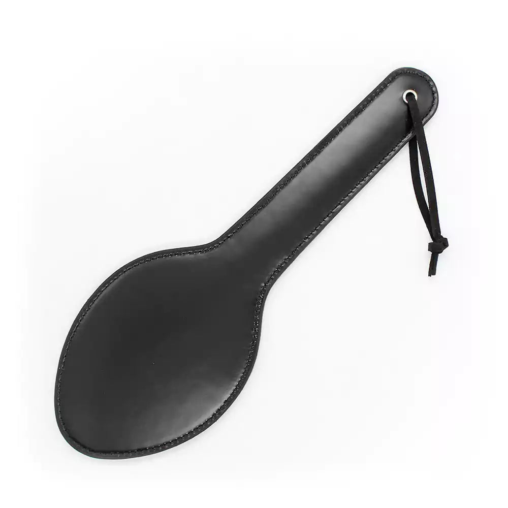 Classic Black Leather Spanking Paddle