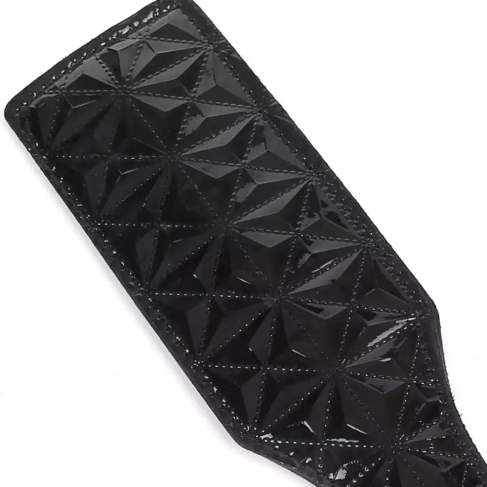 Diamond Pattern Leather Spanking Paddle