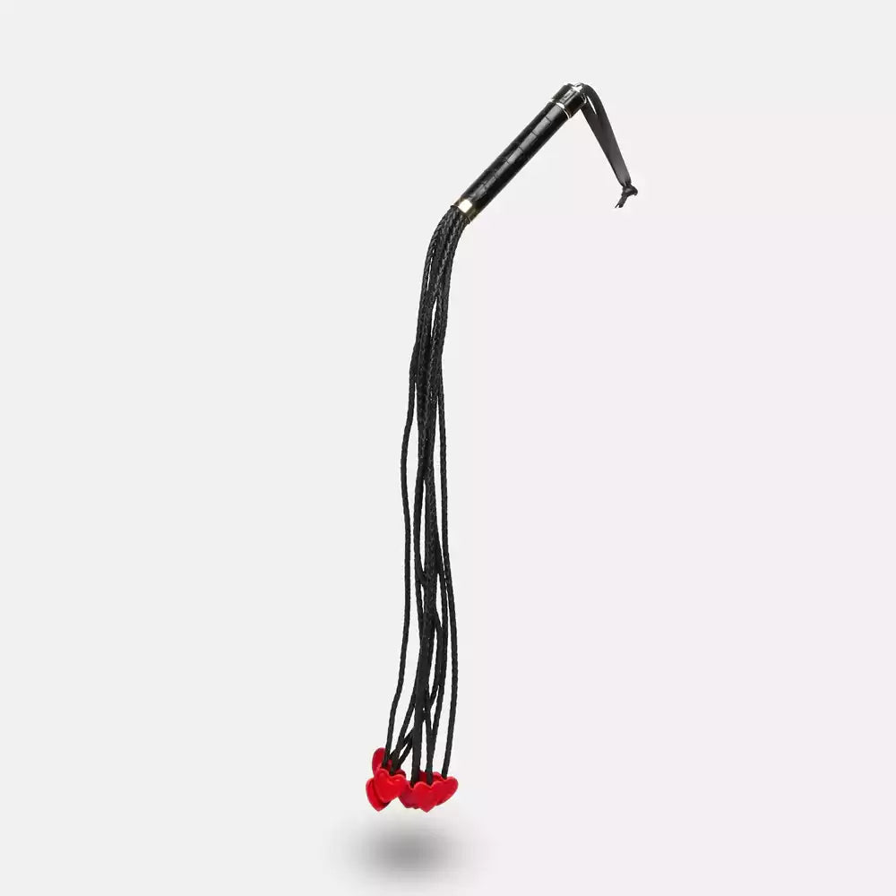 Heart-Weave Black Flogger