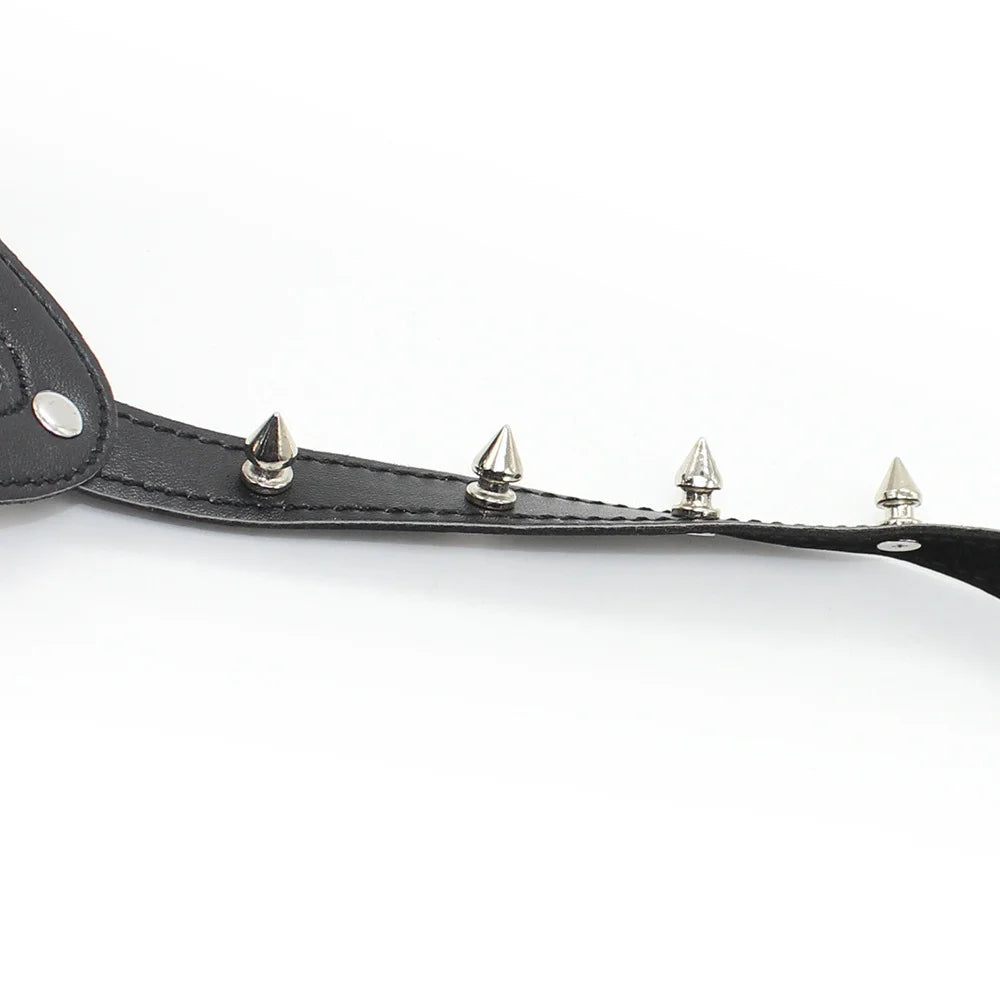 Punk Studded Full Restraint Plug BDSM Muzzle