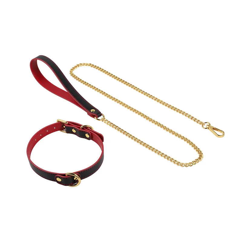 Simple Color Block Leather BDSM Collars