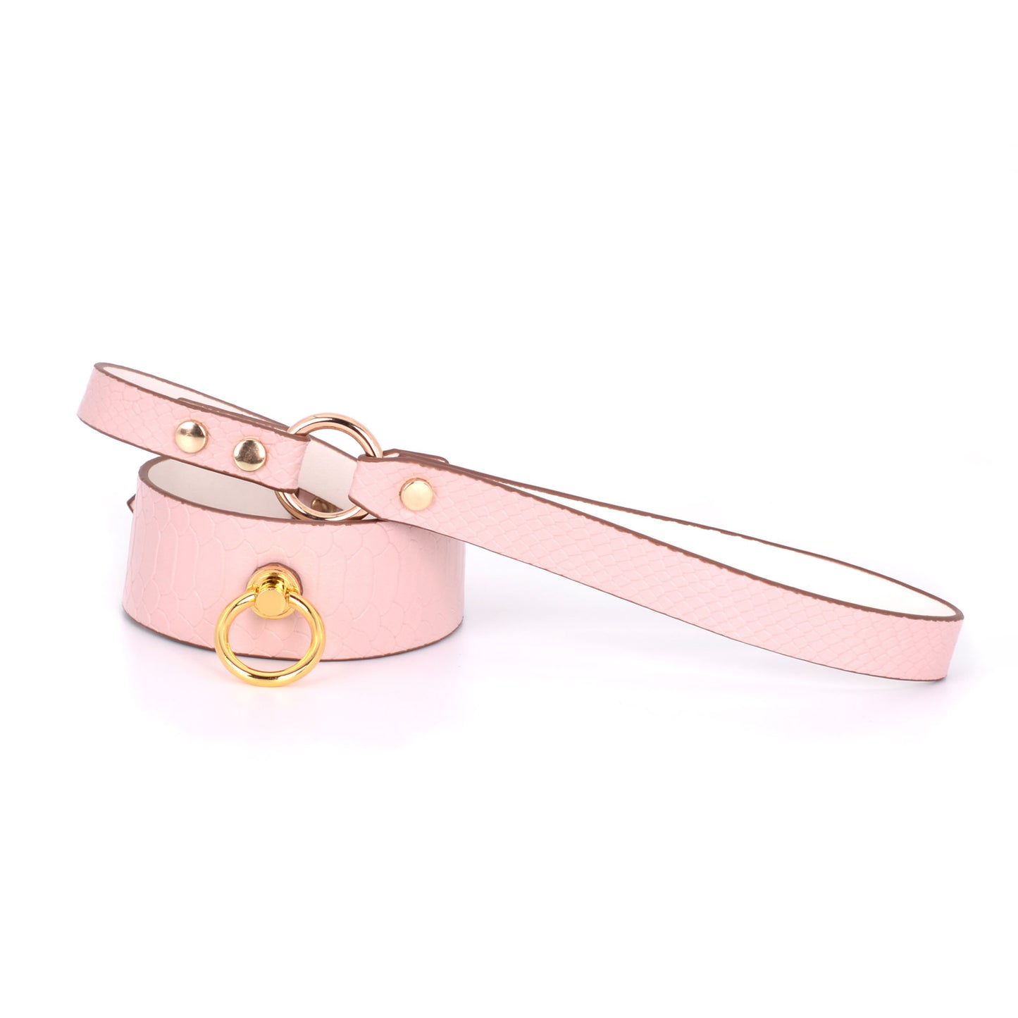 Snake Print Leather BDSM Collars