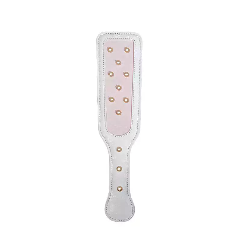 Snake-print Leather Studded Spanking Paddle