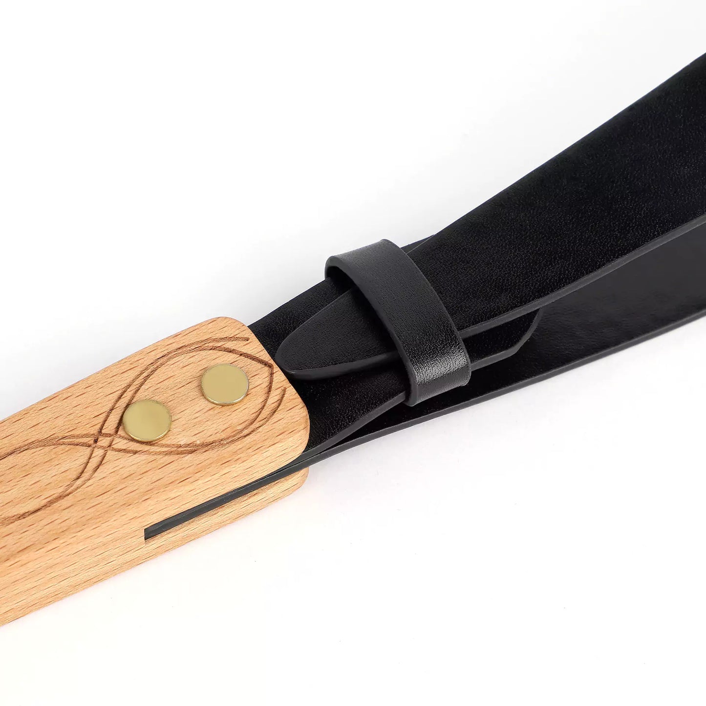 Wooden Handle Willow Leather Spanking Paddle