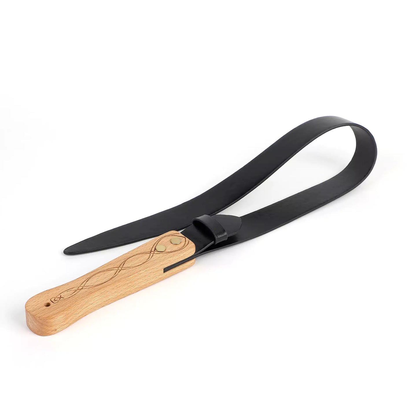 Wooden Handle Willow Leather Spanking Paddle