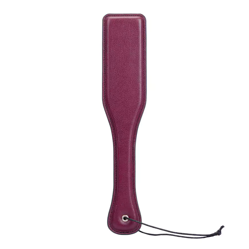 Burgundy Double Sided Leather Spanking Paddle