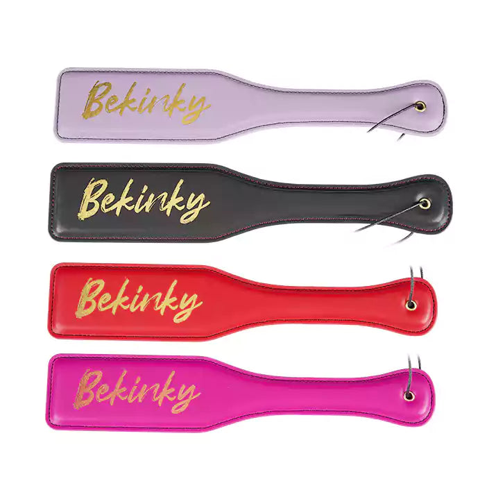 Gold Letter Leather Spanking Paddle