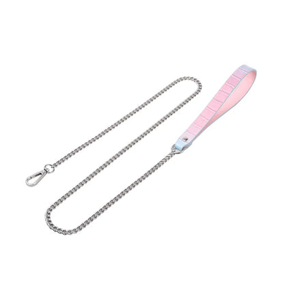 BDSM Collars Blue Pink Leather
