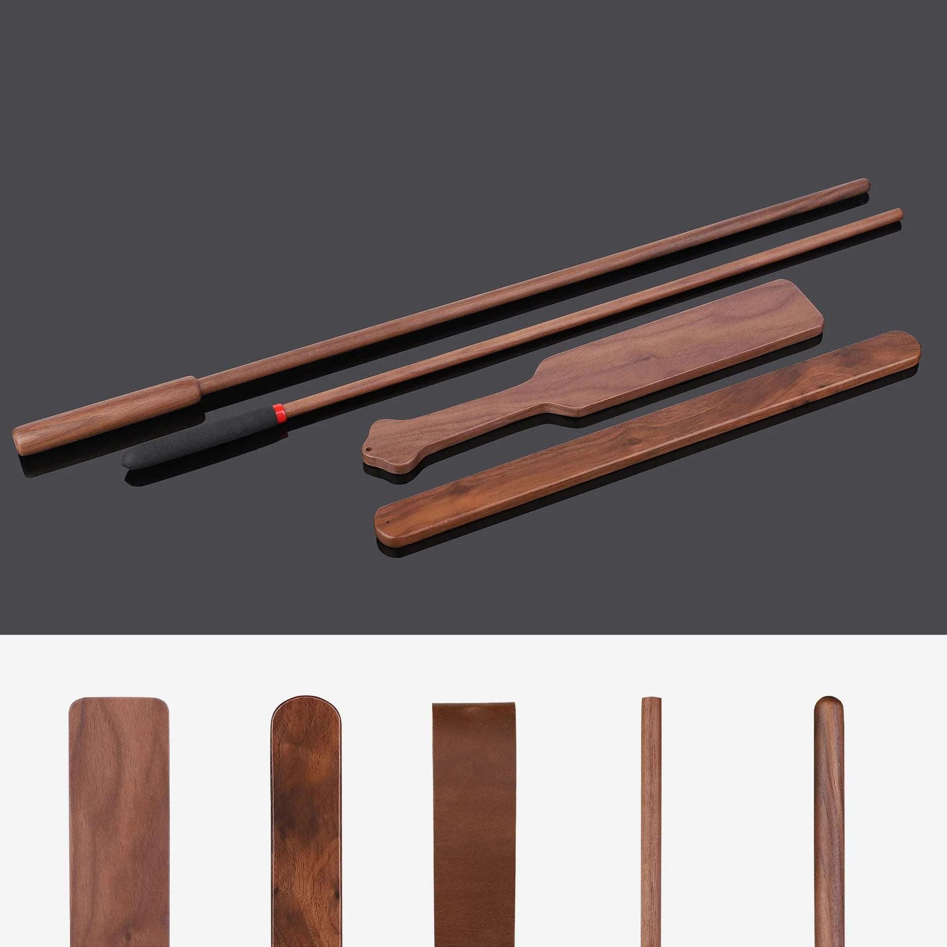 Beginner's Solid Wood Spanking Paddle Set