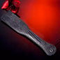 Black Leather Textured Spanking Paddle