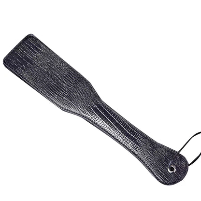 Black Leather Textured Spanking Paddle