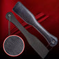 Black Leather Textured Spanking Paddle