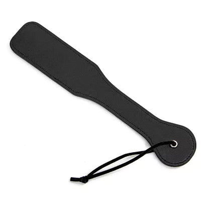 Black Smiley Leather Spanking Paddle