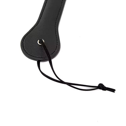 Black Smiley Leather Spanking Paddle