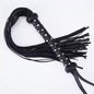 Black Studded Leather Flogger