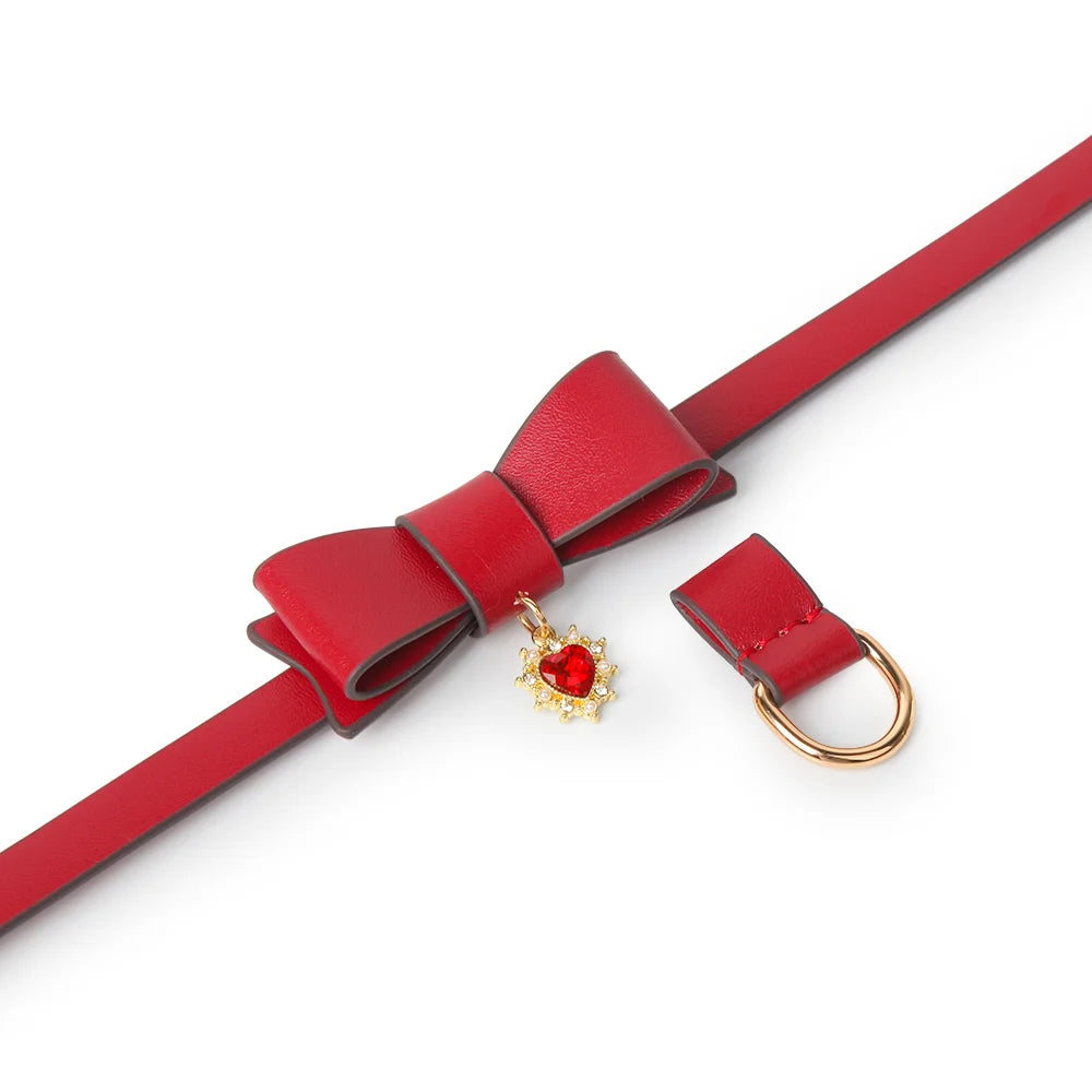 Bowtie Gem BDSM Collars for Romantic Play