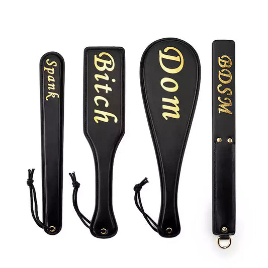 Black Gold-Letter Spanking Paddle