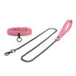 Pink Elegant Pendant Leather BDSM Collars
