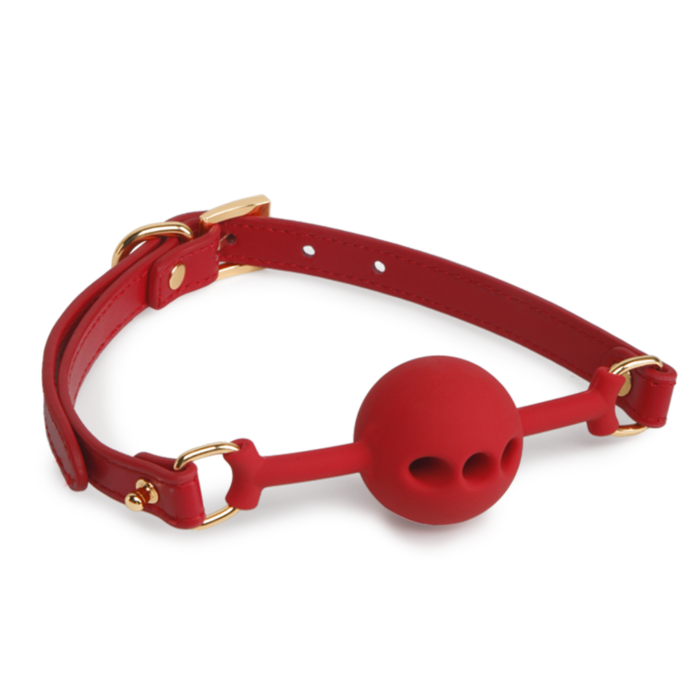 Silicone and Leather BDSM Ball Gags
