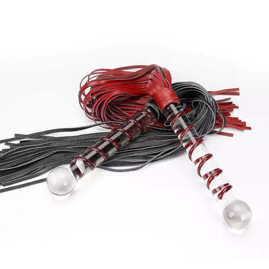 Crystal Grip Leather  Flogger