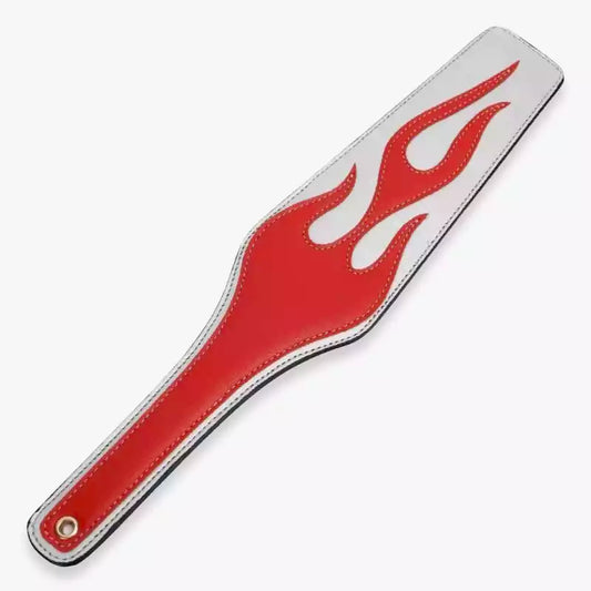 Flame-Patterned Spanking Paddle