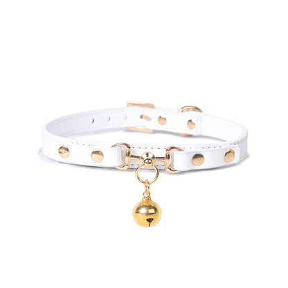 Gold Bell BDSM Collars for Elegant Play