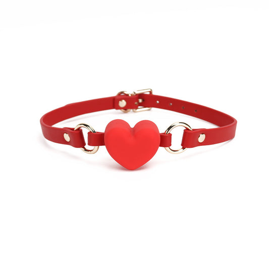 Heart Shaped Silicone BDSM Ball Gags