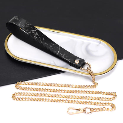 Marble Pattern Gem Inlaid BDSM Collars