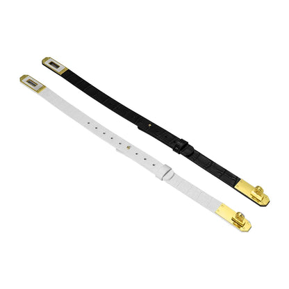 BDSM Collars with Gold Buckle