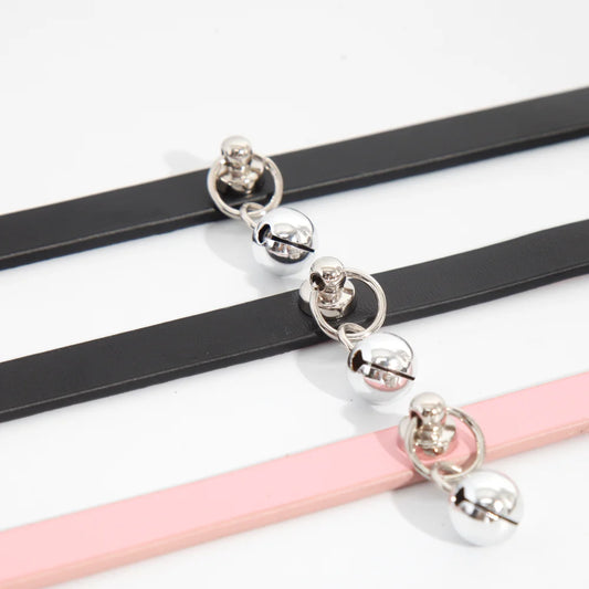 Minimalist Bell Leather BDSM Collars