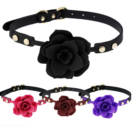 Multicolor Rose Shaped BDSM Ball Gags