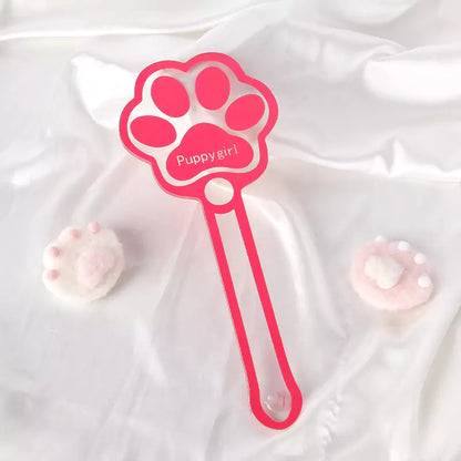 Pink Acrylic Cat Paw Spanking Paddle