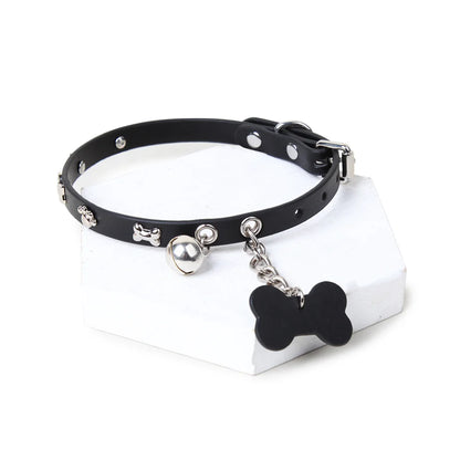 Leather Punk Bone BDSM Collars