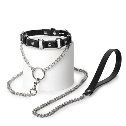 BDSM Collars with Punk Metal Ring