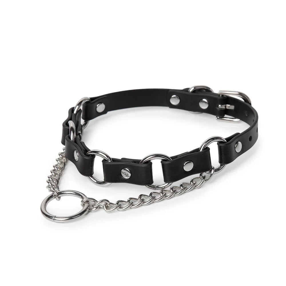 BDSM Collars with Punk Metal Ring