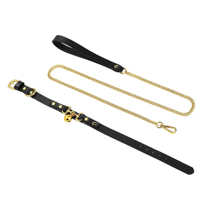 Punk Studded BDSM Collars with Bell