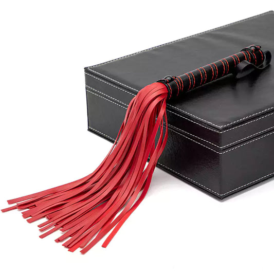 Red Fringe Leather Flogger